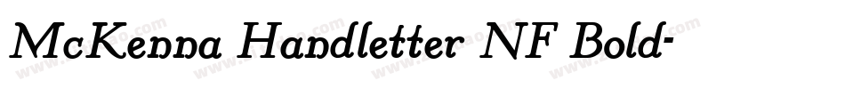 McKenna Handletter NF Bold字体转换